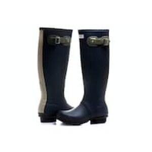 Hunter Women's Black Original Contrast Knee High Rain Boots Size US 5